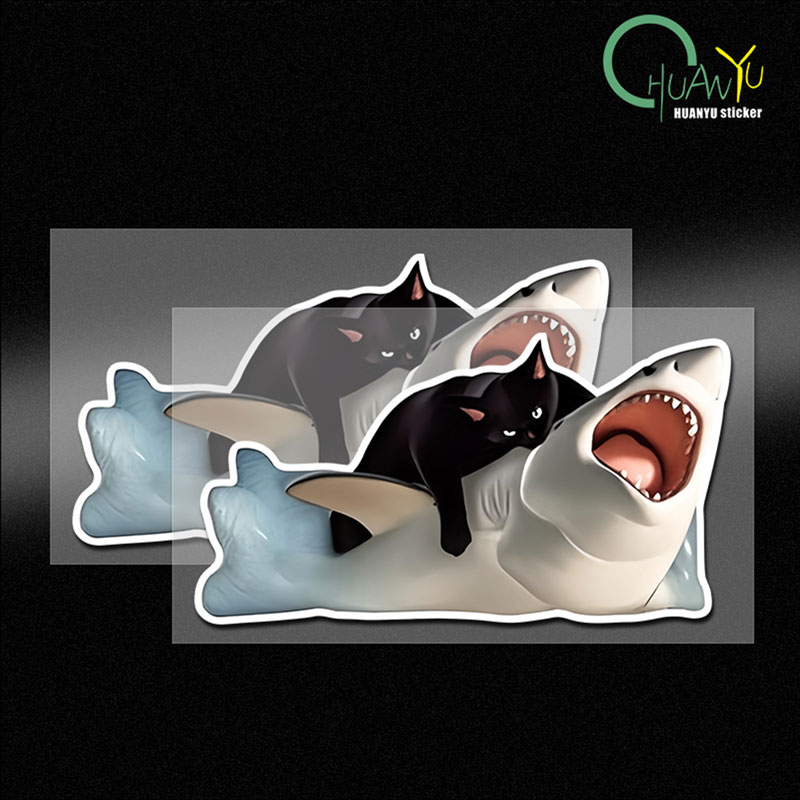 Motorcycle Gear Hub - RETLPER Stiker Reflektif Kucing Hitam Menekan