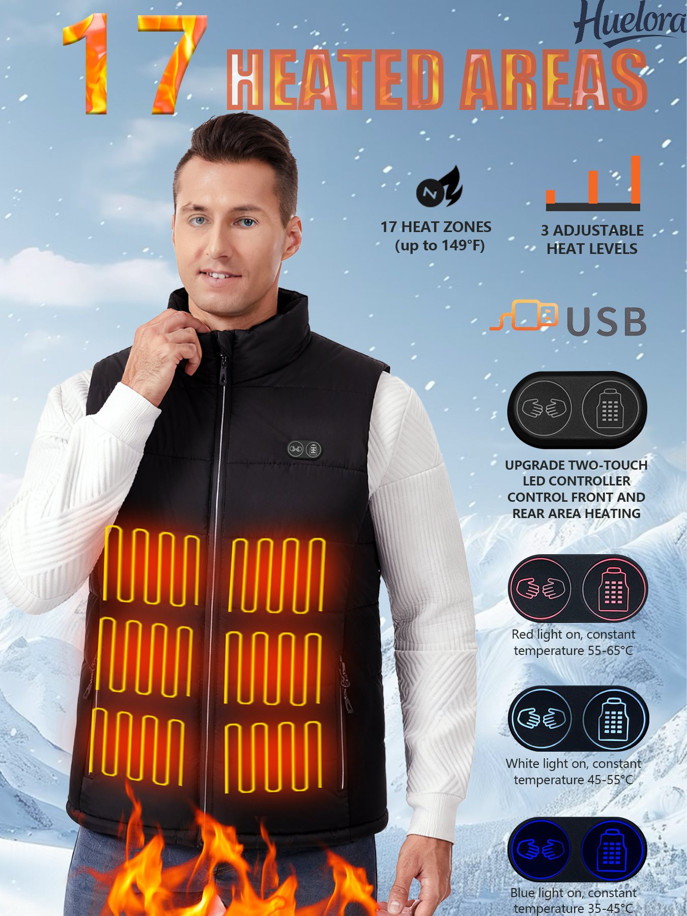 Rompi Pemanas USB dengan 17 Zo - Motorcycle Gear Zone ulasan dan harga