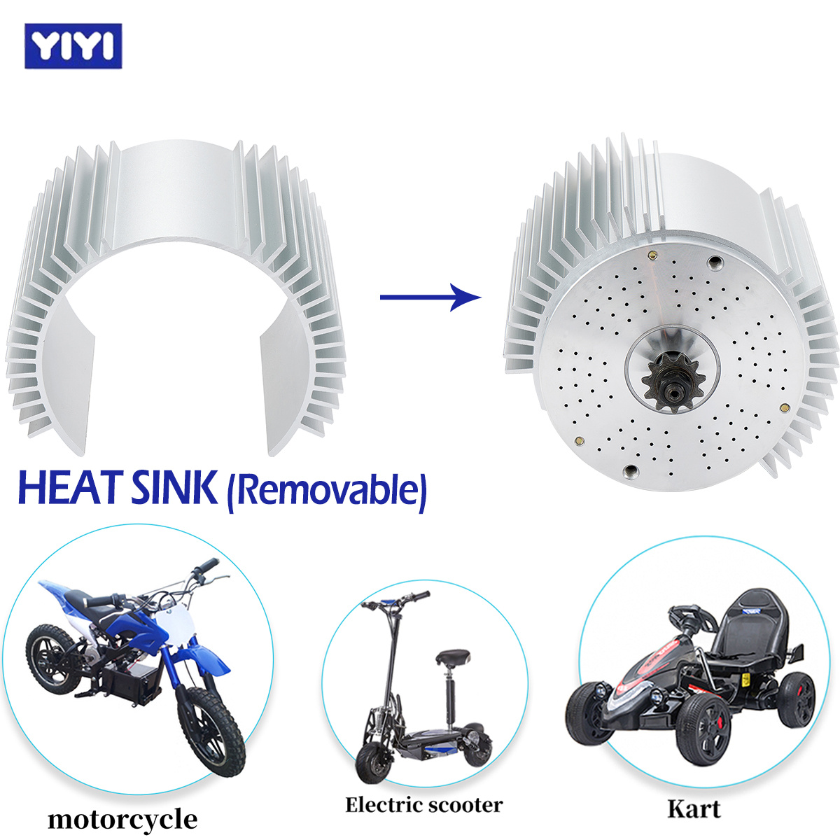 Motor 72V 3000W dengan Pending - Motorcycle Gear Hub ulasan dan harga