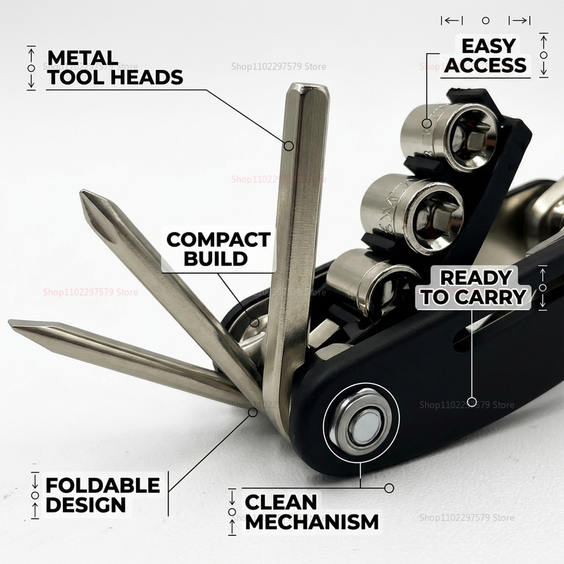 16 in 1 Peralatan Multifungsi  - Motorcycle Gear Essentials ulasan dan harga
